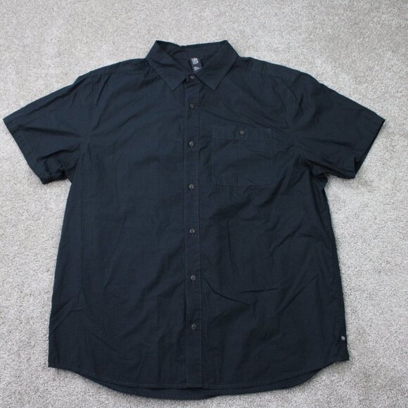 Mountain Hardwear Conness Lakes Shirt Mens XL Black 100% Cotton Short Sleeve - Picture 1 of 14